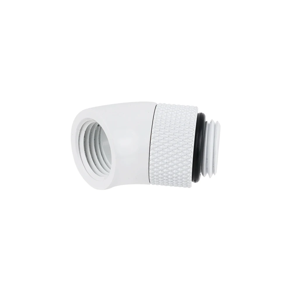 Barrow Accesorios giratorios de 45 grados G1/4 "Adaptador de computadora de refrigeración por agua oro negro blanco plata G1/4 '', TWT45-B01 - imagen 3