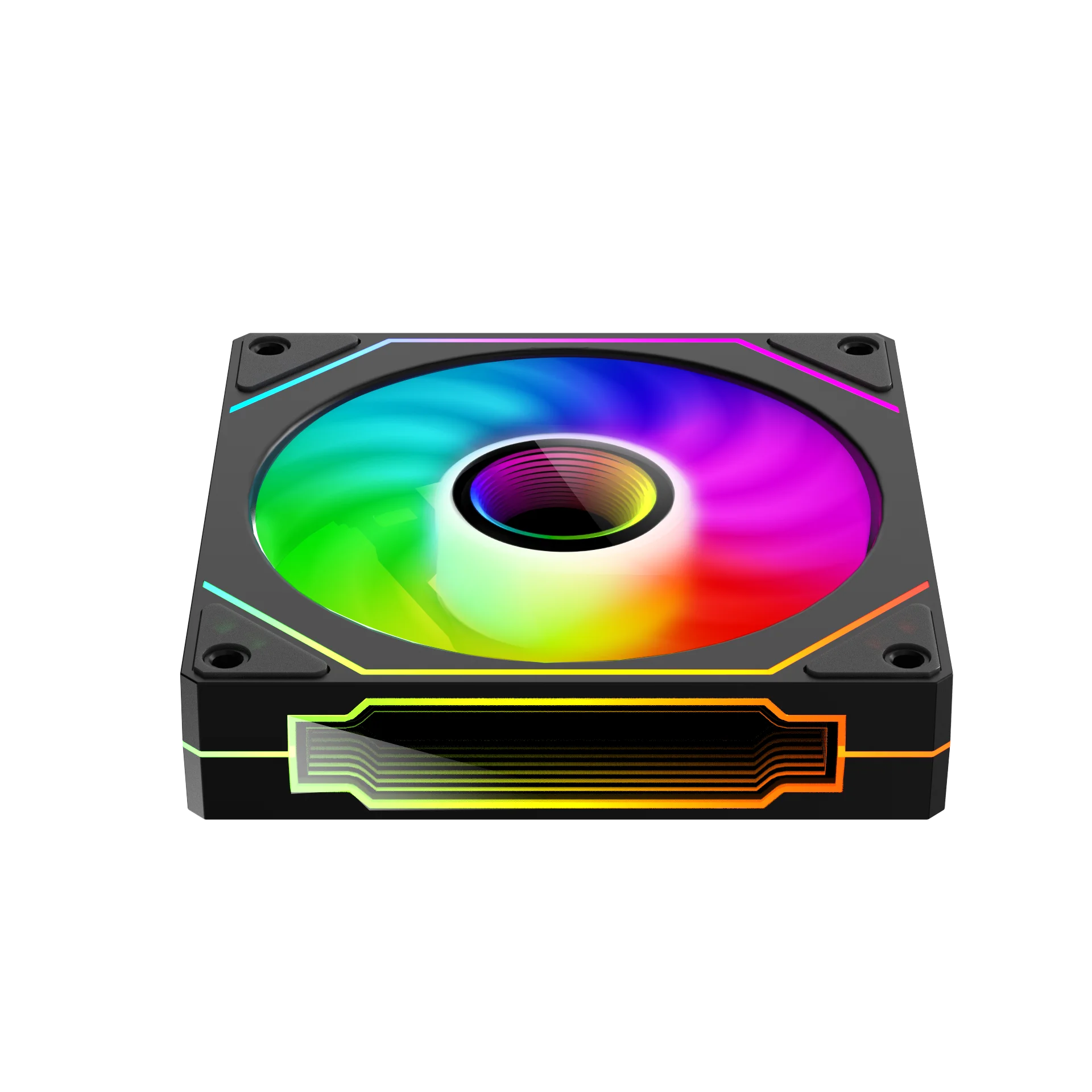 Power Train PRISM 4 PRO ventilador de chasis de computadora 120mm 5V 3PIN ARGB 4 PIN PWM ventilador de refrigeración 12V gran volumen de aire 45.2CFM/600-1500RPM - imagen 5