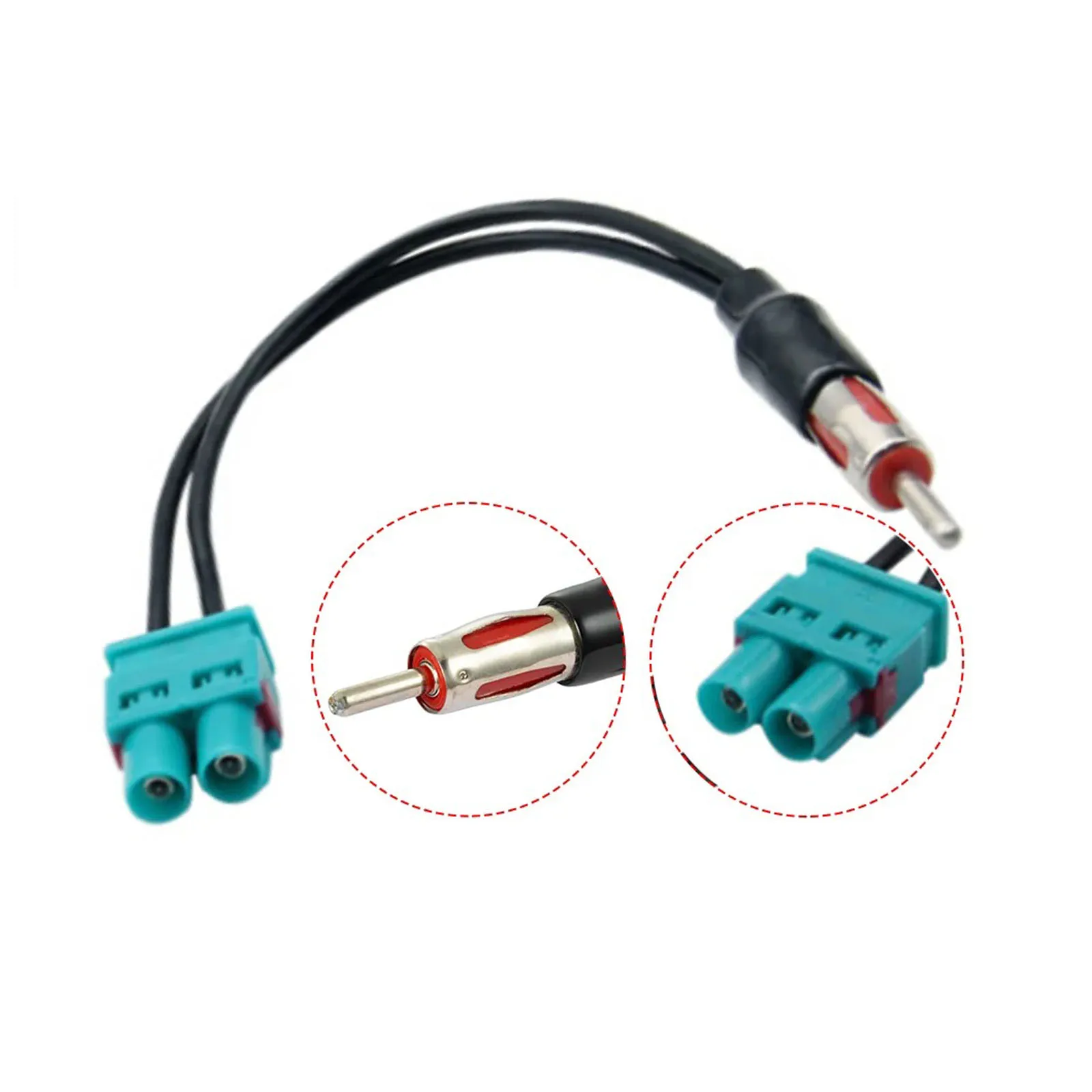 Adaptador de Cable de Audio para coche, antena macho doble Fakra-Din macho aérea para Audi/VW/Volkswagen, electrónica, 1 Uds. - imagen 4