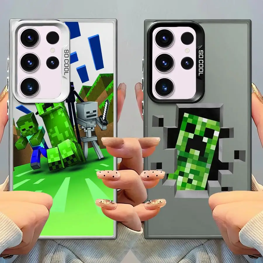 Funda verde con diseño fresco para Samsung Galaxy S20 Plus S24 FE S21 S22 S25 S23 Note 20 Ultra suave