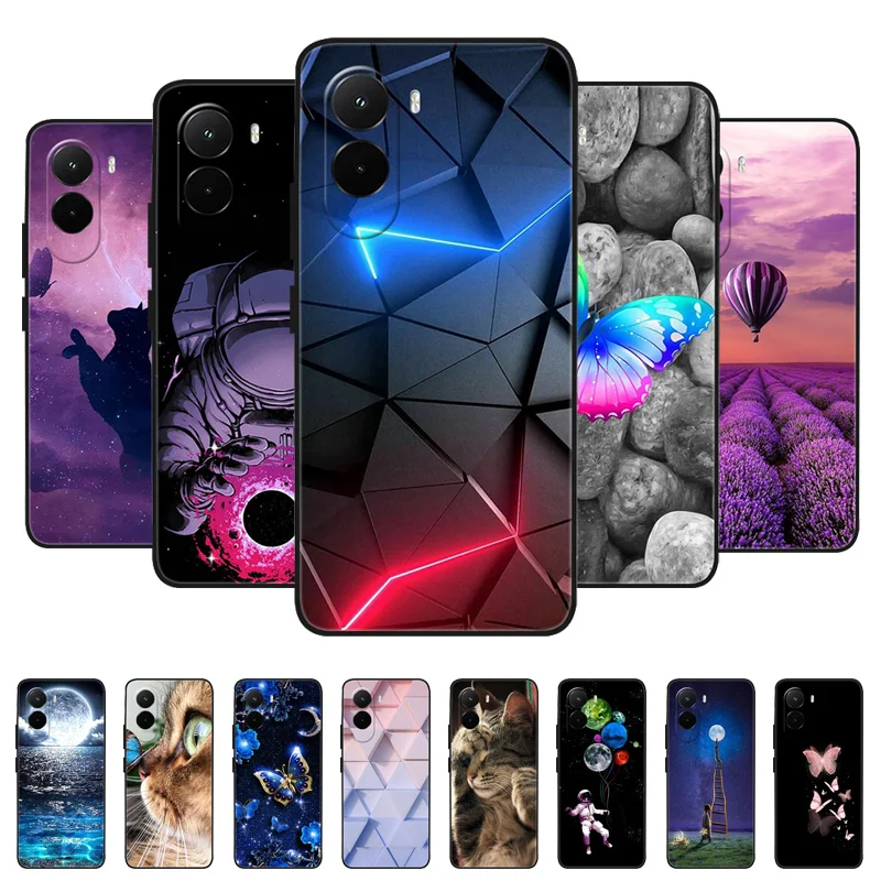 Para Xiaomi Poco M7 4G funda trasera de silicona funda de teléfono para Poco M7 Plus fundas parachoques suave coque M 7 Plus PocoM7 4G a prueba de golpes