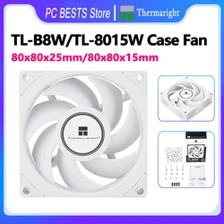 Thermalright TL-B8W Ventilador para CPU 80 mm PWM blanco silencioso
