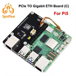 Raspberry Pi 5 Adaptador PCIe a Ethernet Gigabit RJ45 RTL8111H
