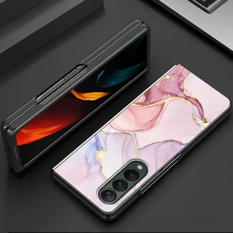 Funda de mármol de granito para Samsung Galaxy Z Fold3 Z Fold4 5G Z Fold5 5G Z Fold6 ZFold4, Fundas a prueba de golpes, Funda protectora - imagen 5