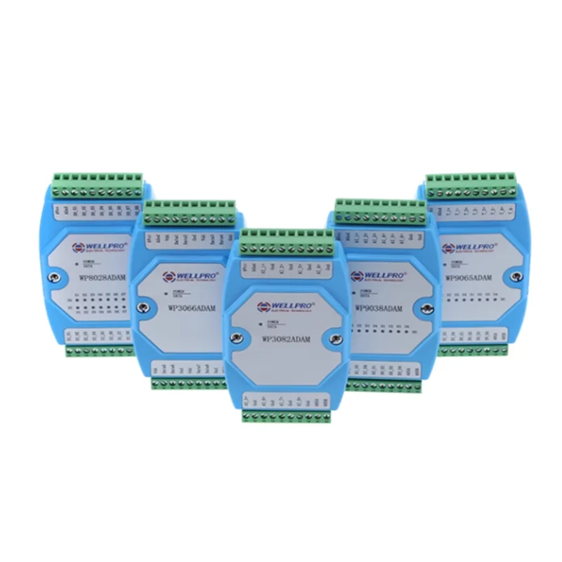 1 Uds WP3082ADAM 8AI 0-20MA o 4-20MA módulo de entrada analógica carril DIN RS485 MODBUS RTU comunicaciones