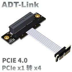 Cable Extensión PCI Express 4.0 x4 a x1 90º – ADT-Link para Gráfica