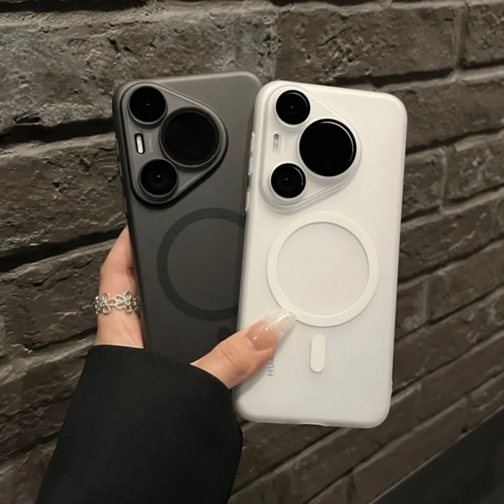 Fundas ultrafinas mate para Magsafe para Huawei Pura 80 70 P80 P70 Pro Plus Ultra Mate70 funda dura translúcida magnética Original - imagen 4