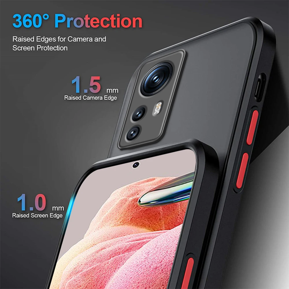 Funda protectora trasera mate para Xiaomi Redmi Note 12S, carcasa dura a prueba de golpes, 4G - imagen 2