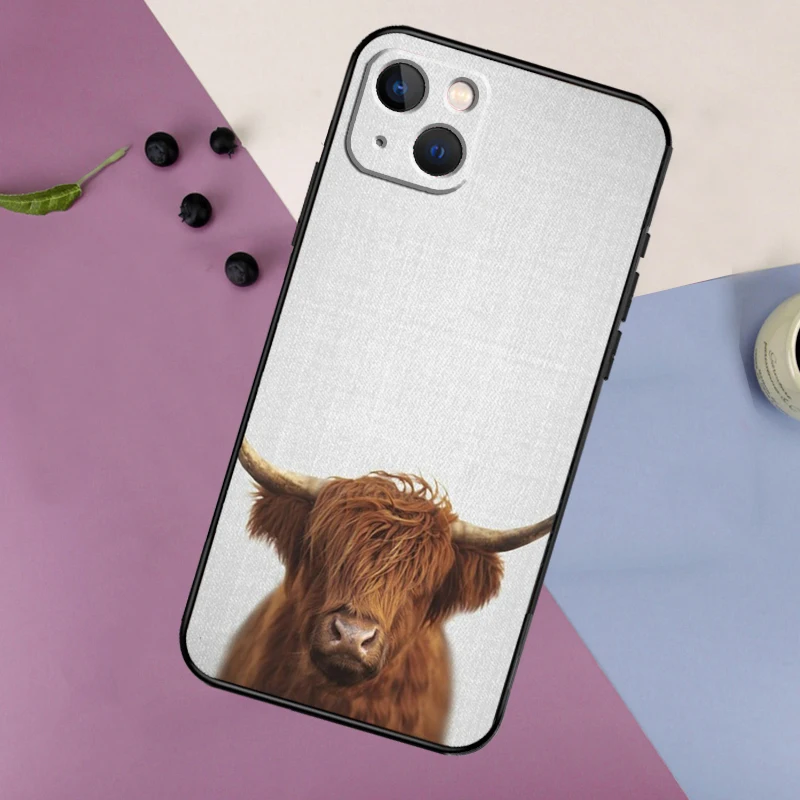 Highland Cows funda de teléfono para iPhone, 11, 12, 13, 14, 16, 15 Pro Max, Mini, 7, 8 Plus, X, XR, XS, Max - imagen 2