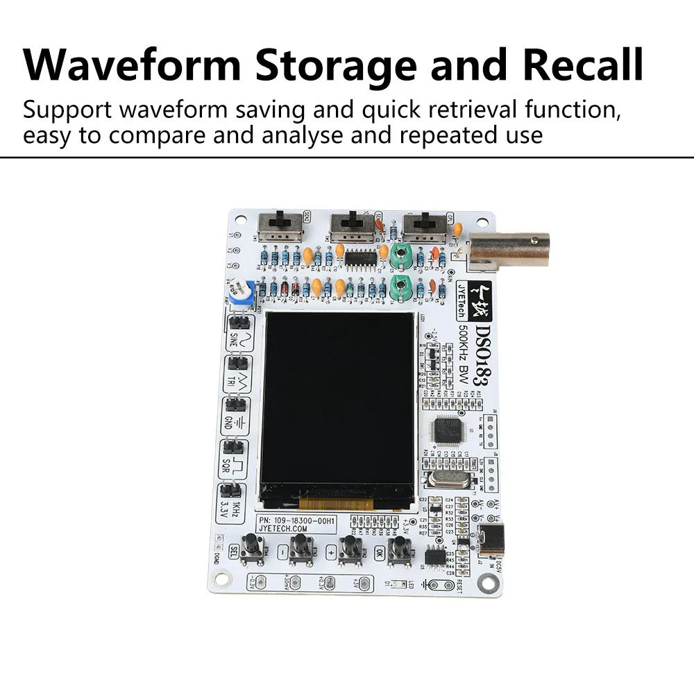 Kit de osciloscopio Digital DSO183 DC 5V DIY, Kit de soldadura electrónica de osciloscopio de 0-500kHz, interfaz tipo C adecuada para enseñanza - imagen 5