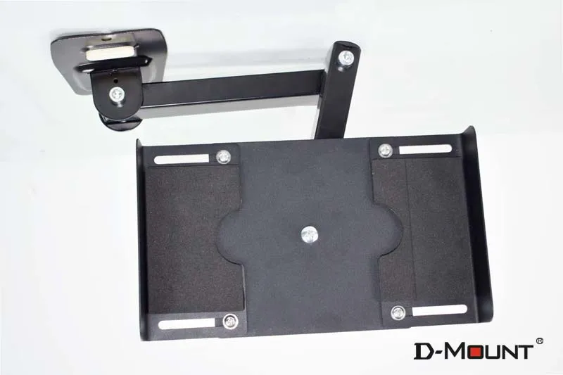 D-MOUNT XP-W112 Soporte de montaje en pared para altavoz UNIVERSAL de acero, brazo largo elástico, abrazadera de 120mm-230mm ajustable de 15kg - imagen 4