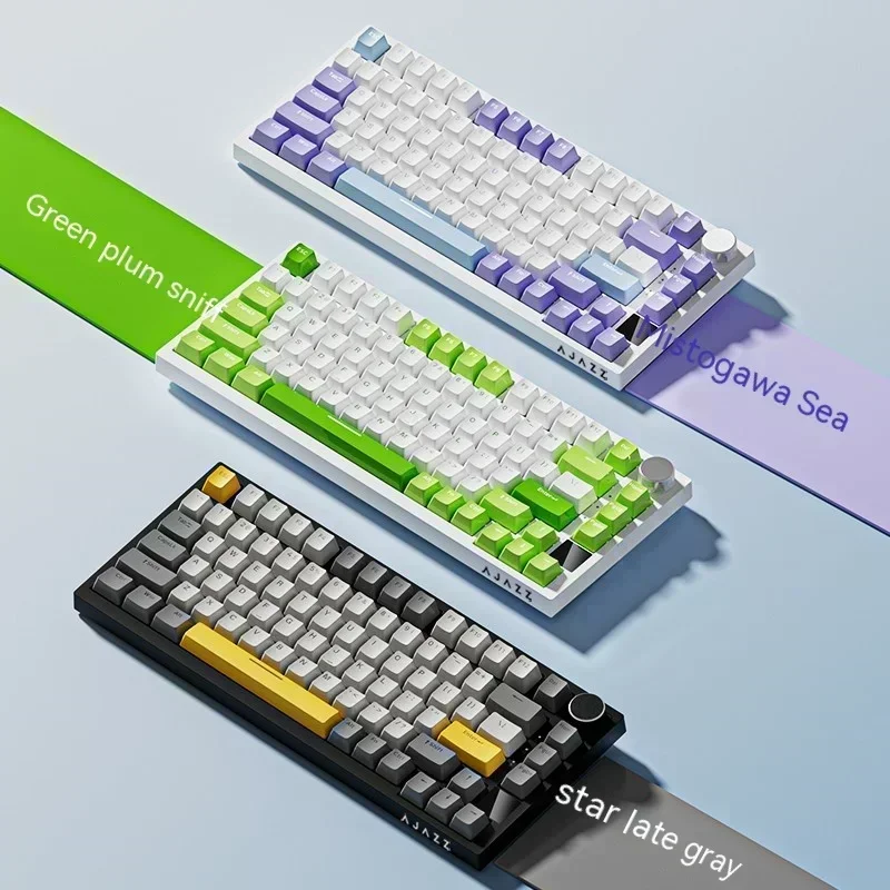 AJAZZ AK820 Pro teclado mecánico personalizado de tres modos de intercambio en caliente junta de pantalla TFT perilla multifuncional teclado para juegos RGB Oficina - imagen 2