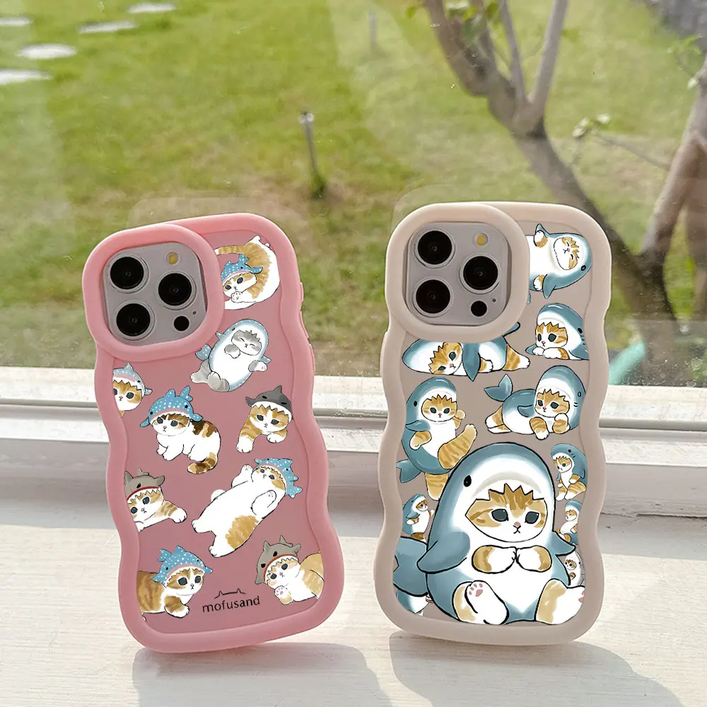 Funda de teléfono de gato m-mofusands Linda para Samsung S24 S23 S22 S21 S20 FE Ultra J7 Pro Prime 5G, Color caramelo, silicona suave, TPU - imagen 2