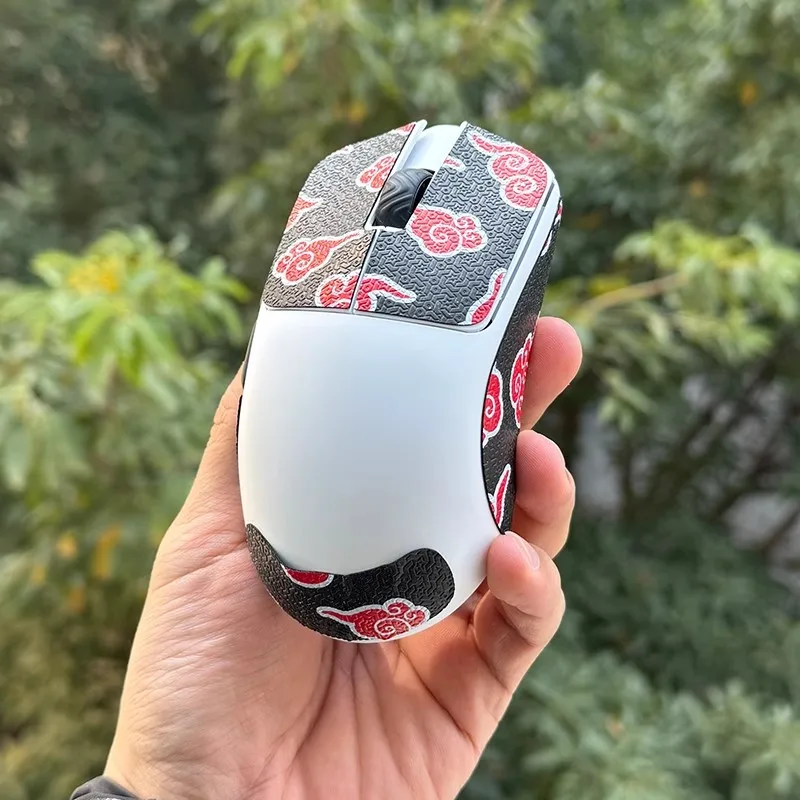 1 Juego de pegatinas antideslizantes ultrafraglide para ratón SCYROX V6, cinta antisudor antideslizante, textura de lagarto de copo de nieve ultrafino de 0,25mm - imagen 2