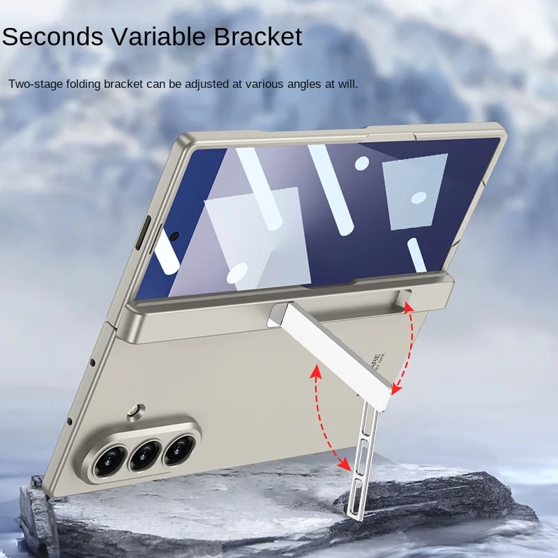 Para Samsung Galaxy Z Fold 7 funda dura con soporte película de bisagra media cubierta protectora trasera para Samsung Z Fold 7 carcasa de teléfono - imagen 5