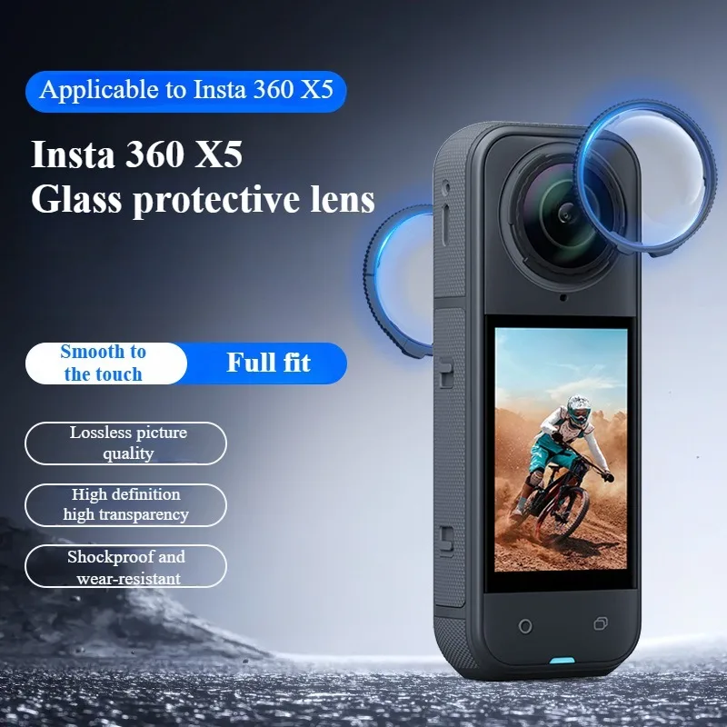 Adecuado para Insta 360 X5 Premium espejo protector lente giratoria vidrio PC espejo protector cubierta protectora resistente a los arañazos - imagen 3