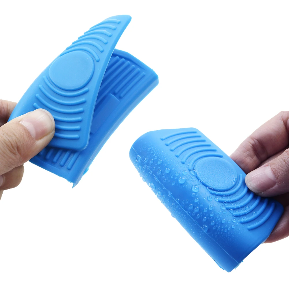 Para una vida mejor, 1 par, agarre de silicona suave, soporte para olla, guante, cubierta de mango de sartén, herramientas de aislamiento antideslizantes resistentes al calor - imagen 3