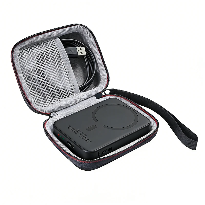 ZOPRORE-caja de viaje dura de EVA para exteriores, bolsa de almacenamiento, funda de transporte para Baseus 20W 5000mAh, banco de energía magnético inalámbrico
