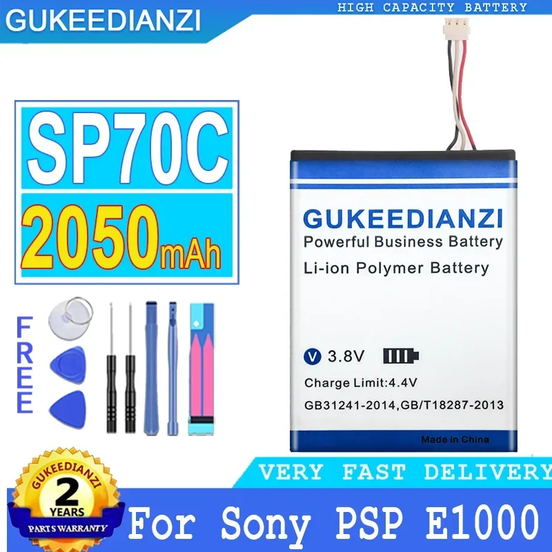 GUKEEDIANZI-Batería de repuesto SP70C para auriculares inalámbricos, 2050mAh, para Sony PSP E1000 E1002 E1004 E1008, Pulse 7,1