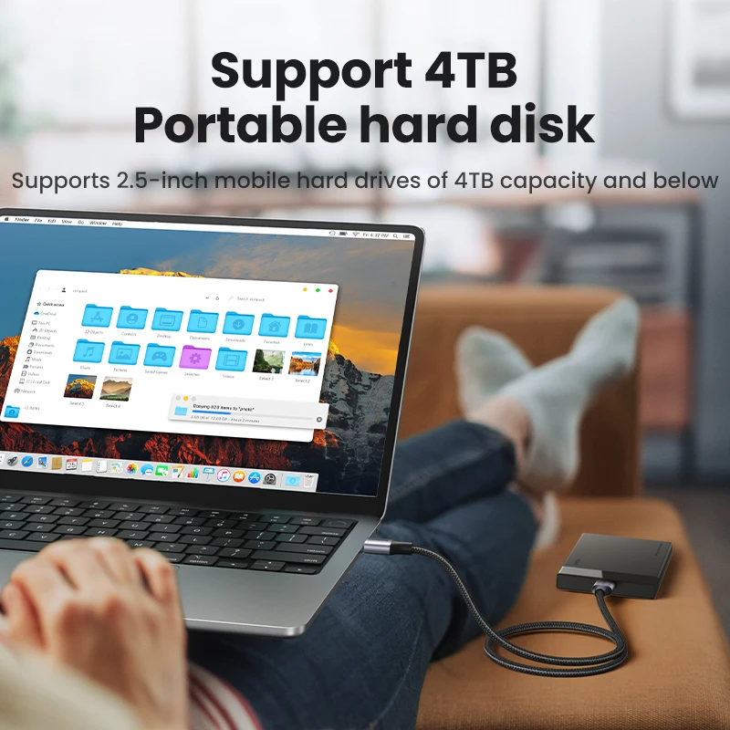 Ugreen-Cable de datos de carga rápida para teléfono móvil, Micro USB 3,0, 3A, 1M, para Samsung Note 3, S5, Toshiba, disco duro - imagen 4