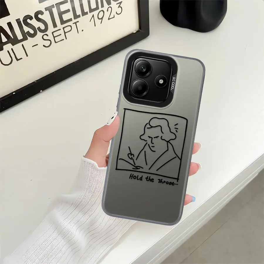 Funda trasera de teléfono para Xiaomi Redmi Note 10s 14 Pro Plus 11s 13 12 11 10Lite 12s 9s artista de línea de dibujos animados - imagen 4