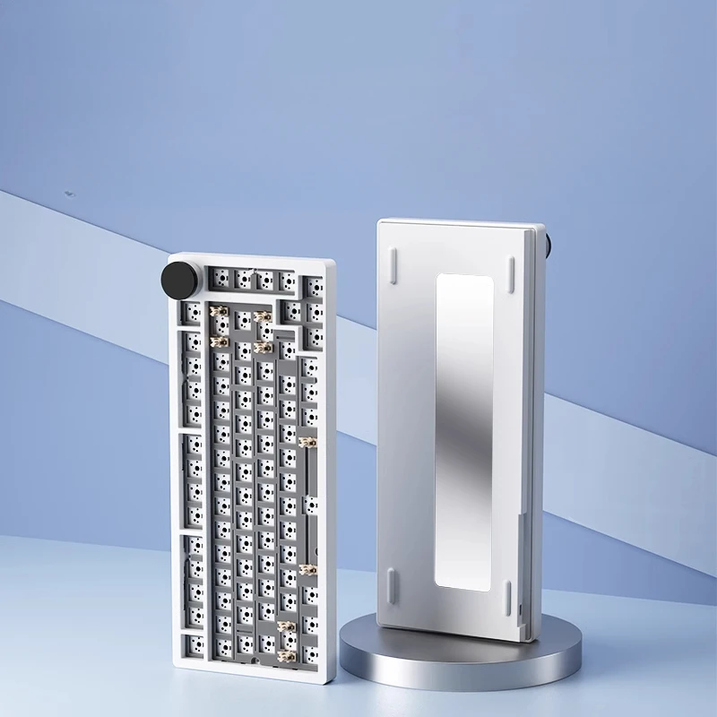 Kit de teclado mecánico YK820 75%, carcasa de aleación de aluminio personalizada, con cable, triodo, Bluetooth, 2,4G, junta inalámbrica, Kit de teclado de intercambio en caliente - imagen 2