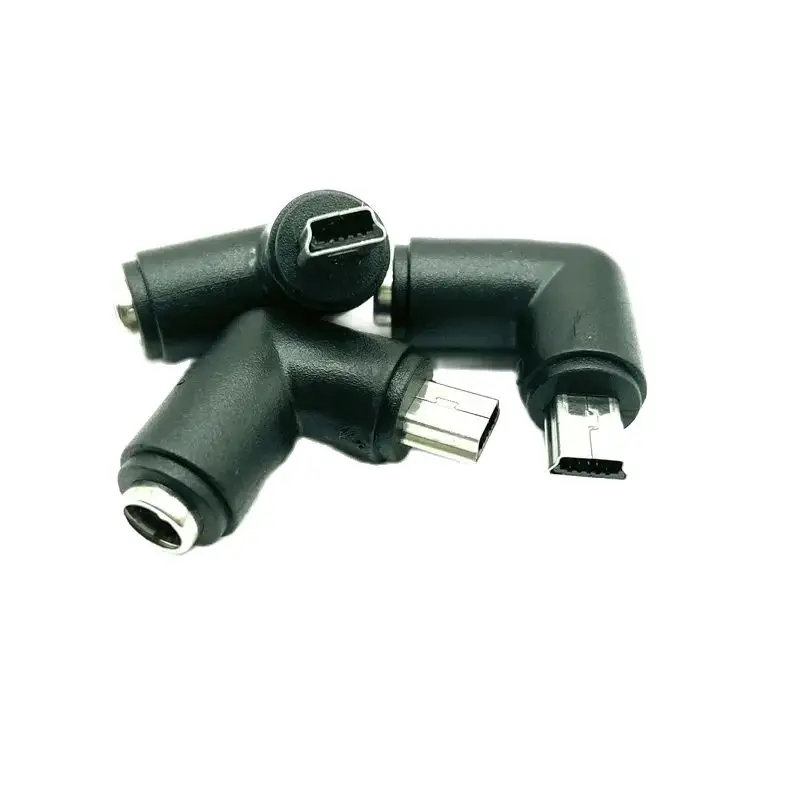 5V DC 5,5*2,1mm conector de alimentación USB tipo C-5.5mm * 2,1mm adaptador de conector de alimentación Mini USB DC doblado izquierdo