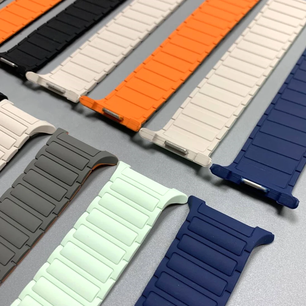 Muñequeras magnéticas de silicona para Samsung Galaxy Watch8 Classic, pulsera de 46mm, correa de repuesto para reloj Galaxy Watch8 de 44/40mm - imagen 3