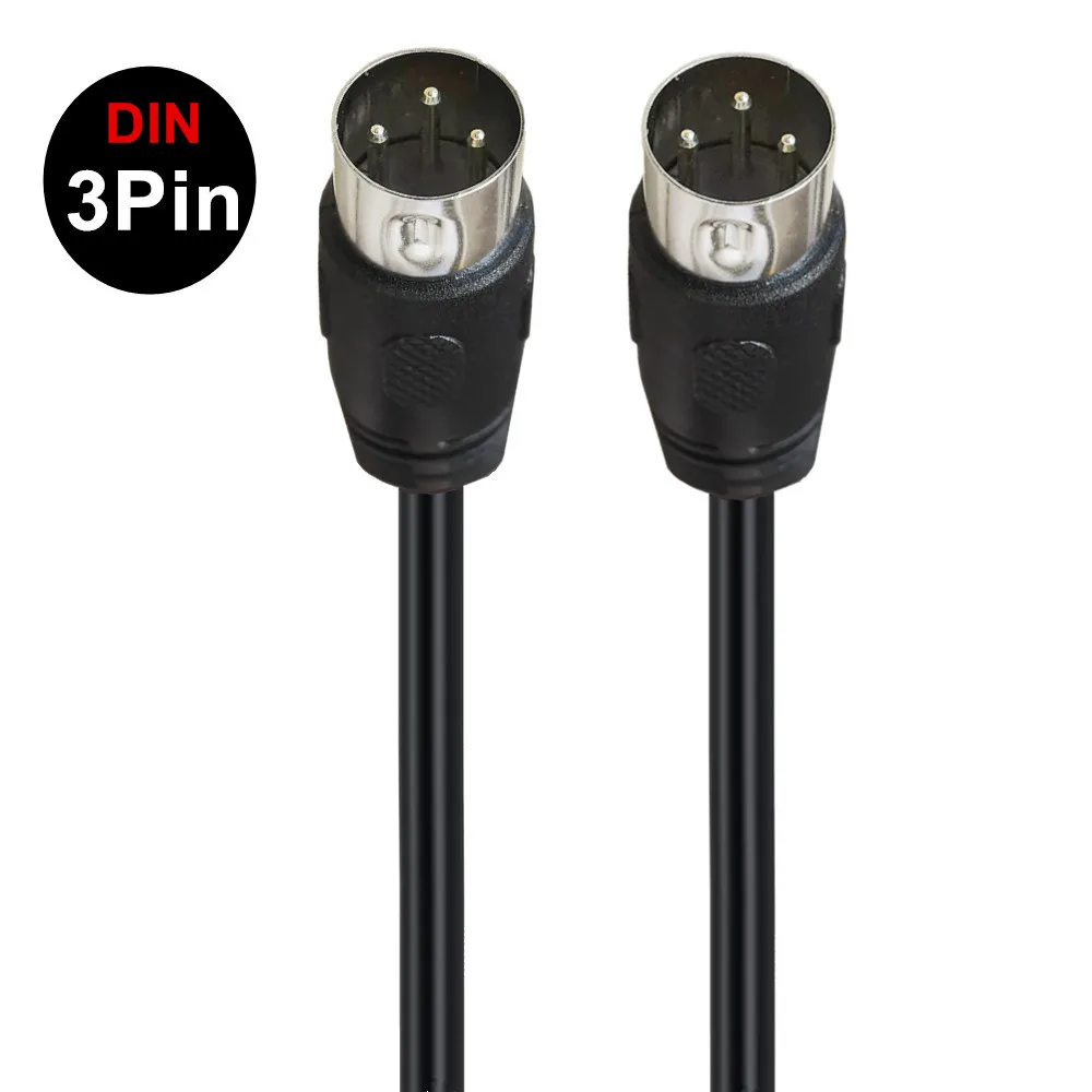 5m 3m 1,5 m DIN 3 pines macho a macho transmisión de señal de 3 pines Cable de alimentación de Audio para TV reproductor de DVD adaptador DC AC Cable - imagen 3