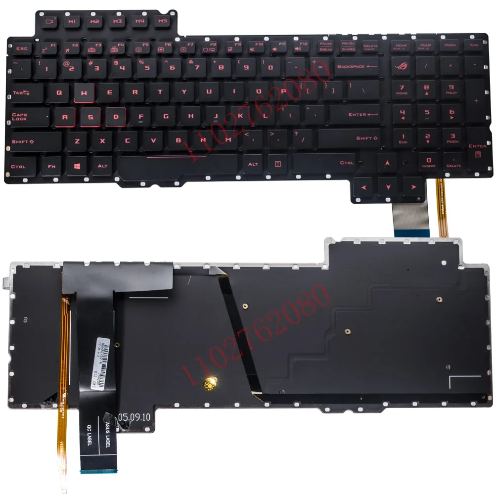 Teclado estadounidense con retroiluminación para ASUS ROG G752 G752V G752VL G752VM G752VS G752VT G752VY V 153062 AS1-EE.UU. 0KN0-SI1US11