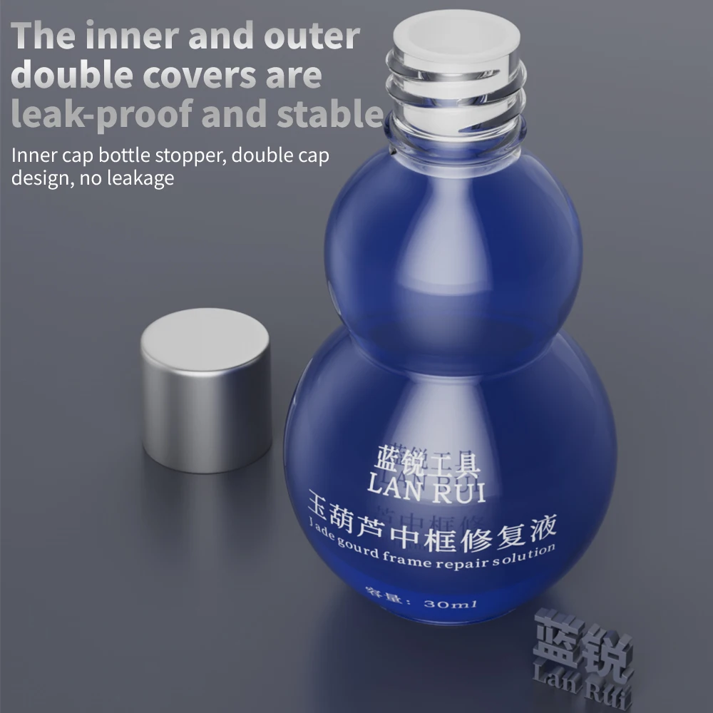 LANRUI-fluido de reparación de marco medio de calabaza de Jade, 30ML, para placa base de teléfono móvil, herramienta de limpieza descontaminante PCB de marco medio - imagen 5