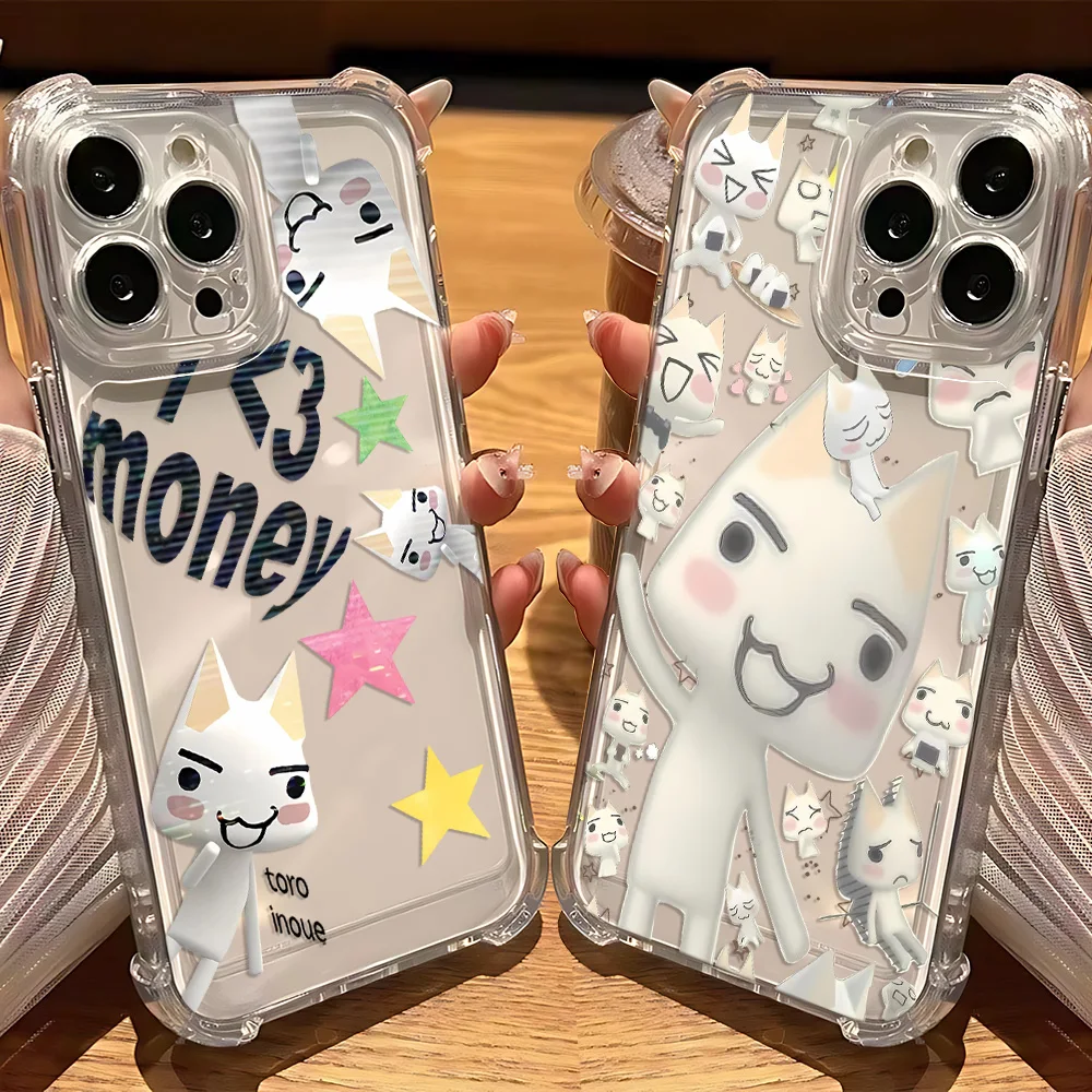 Funda de teléfono INS Cute Toro Inoue Cat para vivo V40 V30 V29 V27 V25 V23 Y02 Y50 Y76 Y38 Y28 Y03 Y17s Y78 Y36 Y27 Y35 Pro 4G 5G
