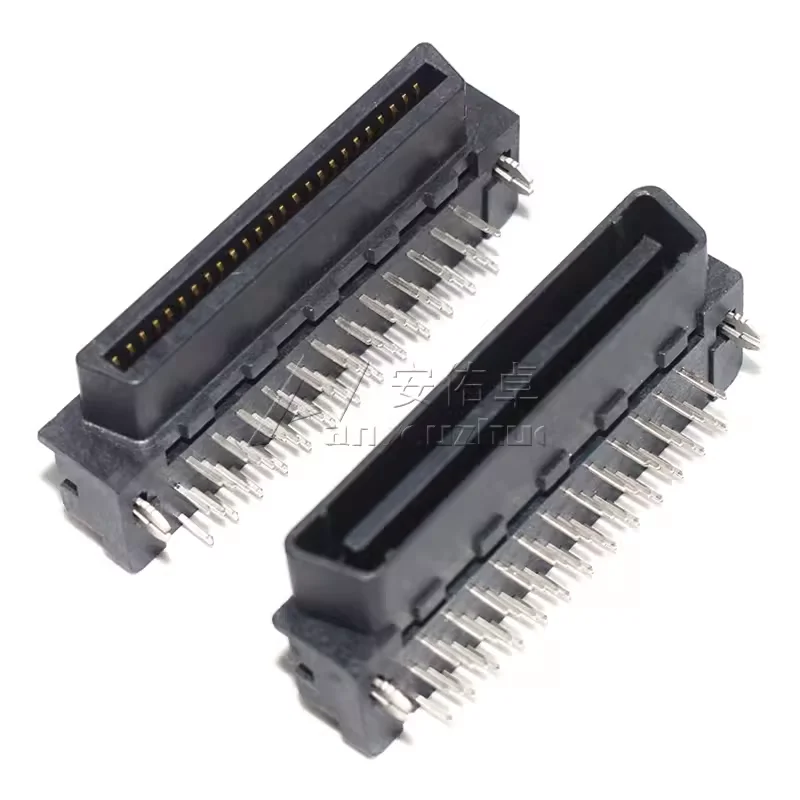 Placa de soldadura de conector Servo SCSI de plástico completo, asiento macho y hembra, 30P, 40P, 50P, 60P, 80P, ranura de 100 Pines, aguja curva recta - imagen 3