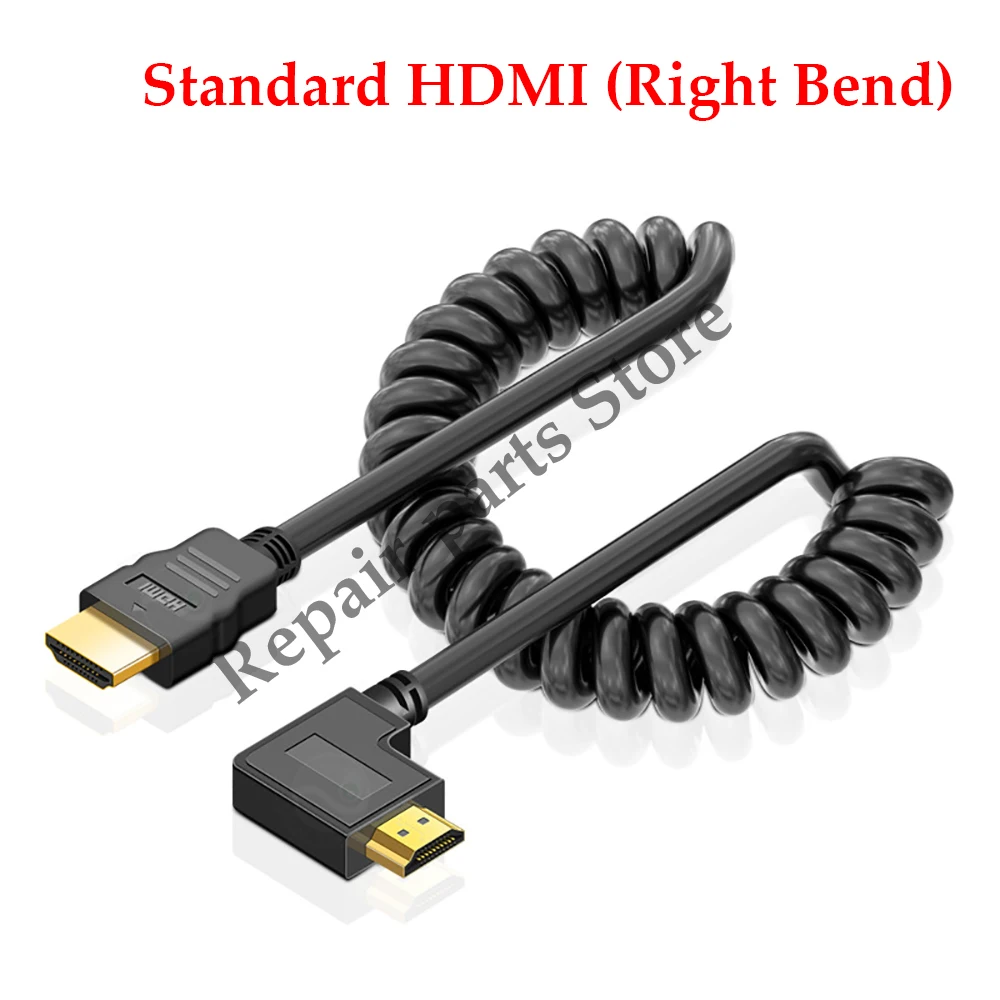 1 Uds cable HDMI a Mini HDMI, Cable Micro adaptador, Cable de resorte telescópico de codo HDMI, cámara SLR de alta definición 4k - imagen 5