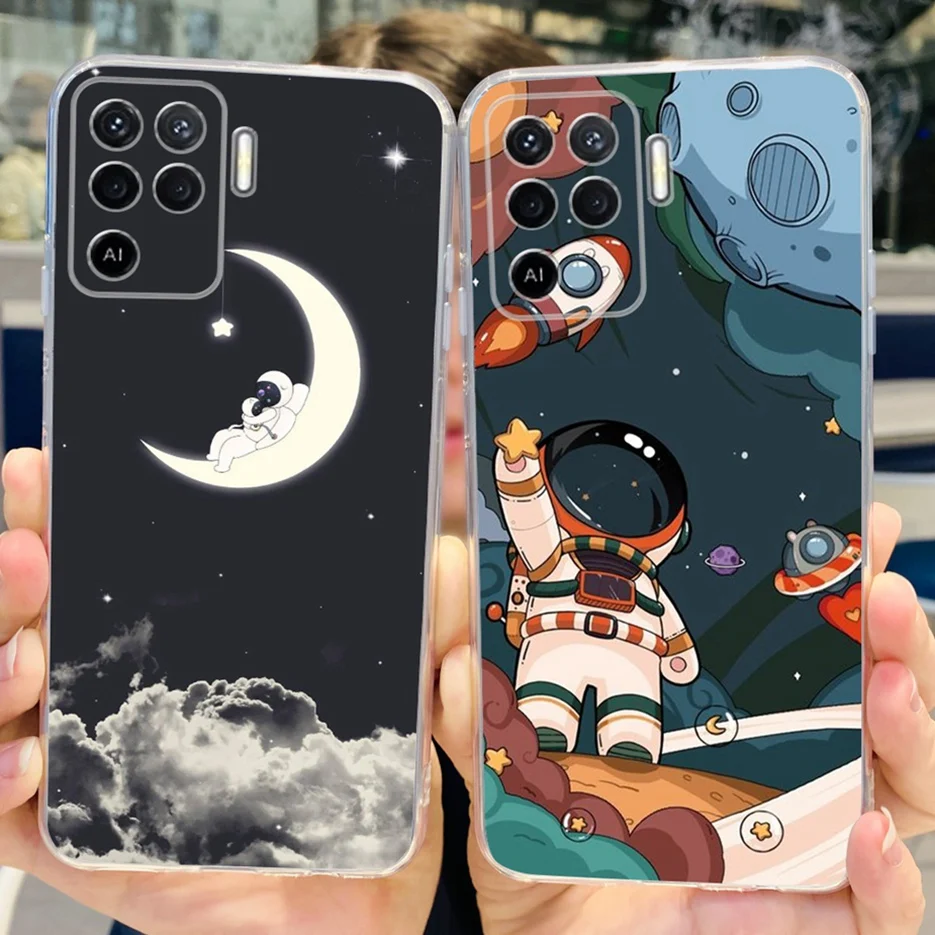 Funda de teléfono para Oppo Reno5 Lite, carcasa bonita pintada, suave y delgada, parachoques, para Oppo Reno5, F, Z, Reno 5F, 5Z, 5 Lite - imagen 4