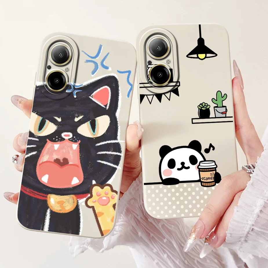 Funda de silicona blanda para teléfono móvil, carcasa de lujo pintada en caramelo de 6,72 pulgadas para Realme C67 4G, RMX3890, Realme C67 C 67 RealmeC67 4G - imagen 2