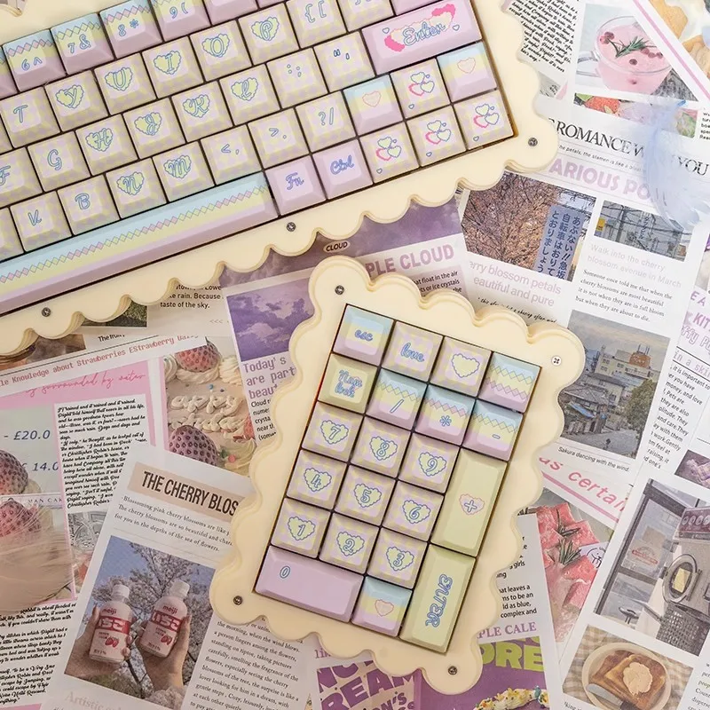 MiFuny-teclado mecánico de galleta y mantequilla, Kit de apilamiento acrílico amarillo, 3 modos, intercambiable en caliente, teclado para juegos personalizado RGB, regalos para niñas - imagen 4