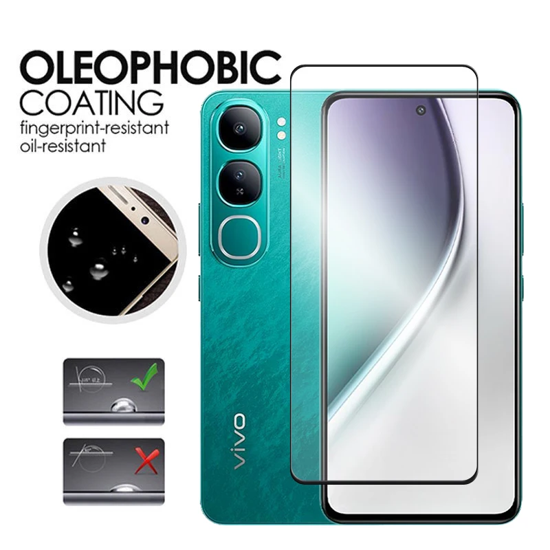 6 en 1 para Vivo Y200 5G vidrio para Vivo Y200 Y100 5G 4G vidrio templado 2.5D cubierta completa pegamento HD Protector de pantalla para Vivo Y200 película - imagen 5