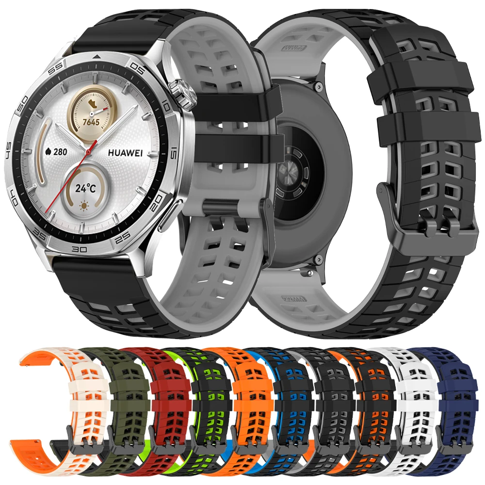 Correa de silicona transpirable de 22mm para HUAWEI WATCH GT6 GT5 Pro Bands Watch5 GT 4 3 SE 2 46mm pulsera Garmin Vivoactive 4