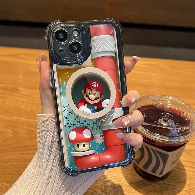 Funda con estampado de Super Mario para Samsung Galaxy A56 5G A55 A36 A35 A26 A16 A15 A14 A54 A53 A52 A51 A33 A32 A23 A25 A06 A05 A05S A04 - imagen 3