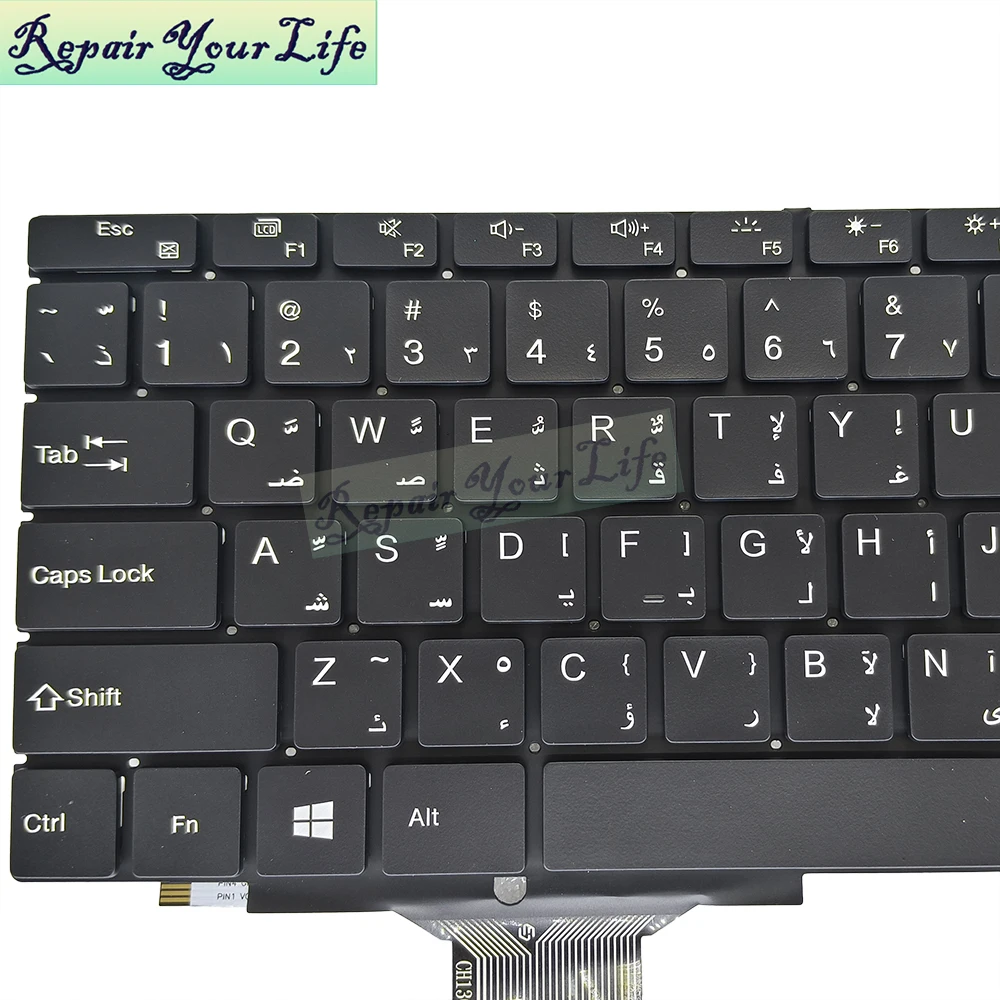 Teclado retroiluminado para ordenador portátil, árabe, ruso, estadounidense, para Chuwi GemiBook CWI528 CW1528 PRIDE-K3918 MB 2757001   X313C CH1301 AR RU Inglés - imagen 3