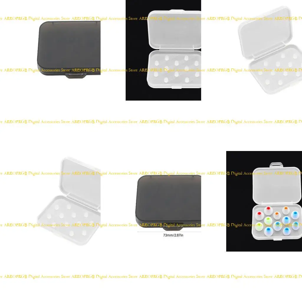 E21E Caja almacenamiento auricular transparente y resiliente, accesorio esencial para amantes música en viajes