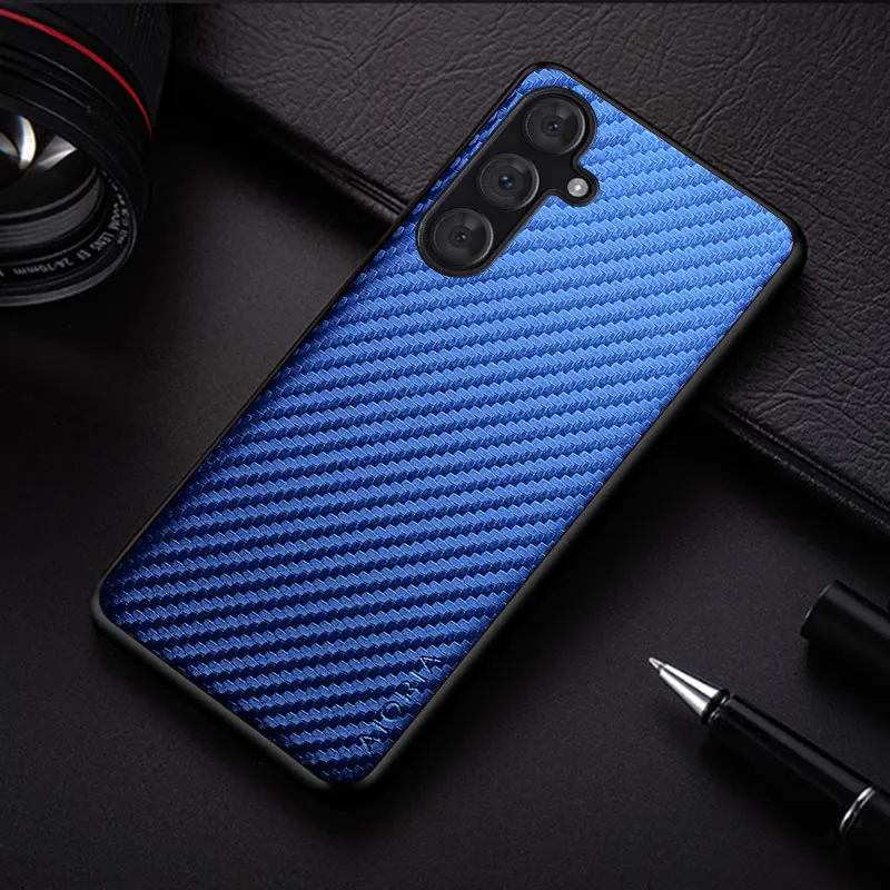 Funda delgada a prueba de golpes de fibra de carbono para Samsung Galaxy S24 Plus, funda protectora de cuerpo completo ultra antideslizante - imagen 4