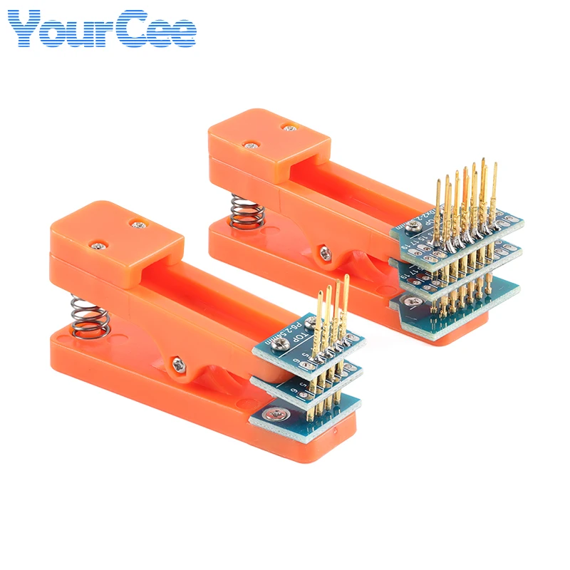 Estante de prueba de 2,54mm, abrazadera de Clip PCB, descargar programador para grabar el Pin de resorte, accesorio de grabación de Chip desmontable con Cable - imagen 2
