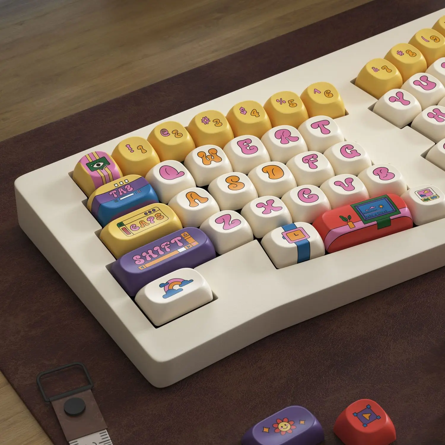 Teclas de teclado ISO personalizadas de 136 teclas, teclas Sub PBT de tinte lateral, perfil SOA para interruptores Cherry Gateron MX, Teclado mecánico - imagen 5