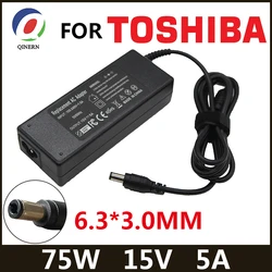 Toshiba Cargador portátil 15V 5A 75W con conector 6.3x3.0mm