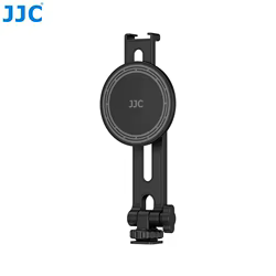 JJC Soporte magnético para teléfono con zapata fría con tornillo 1/4 Soporte para trípode para teléfono para iPhone 17 16 15 14 13 12 Monitor de cámara Samsung