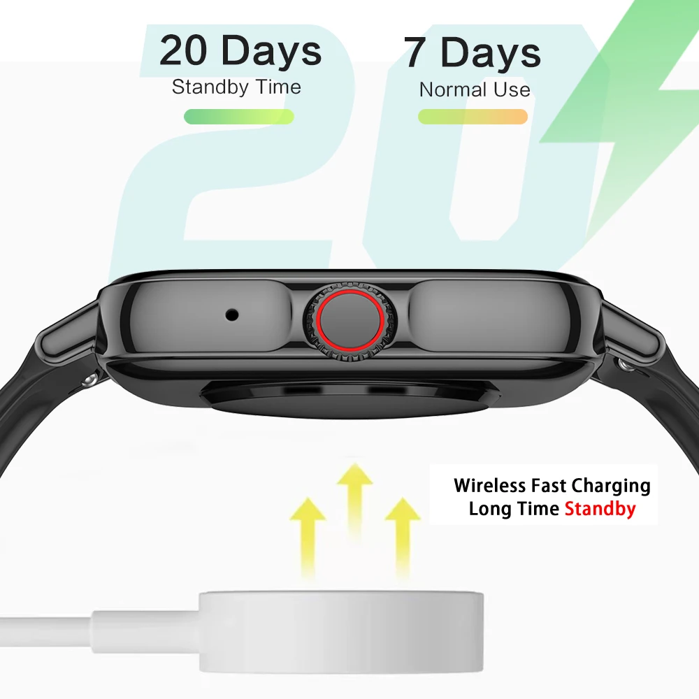 Reloj inteligente para hombre y mujer, con botón giratorio de carga inalámbrica, WL21, GTS3 Pro Max, llamada de diente azul, resistente al agua, deportivo - imagen 2