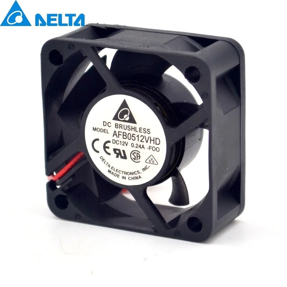 Ventilador de refrigeración AFB0512VHD 5020, 50MM, 12V, 0.24A, 5CM, rodamiento de bolas doble, servidor para Delta 50x50x20MM, nuevo - imagen 2
