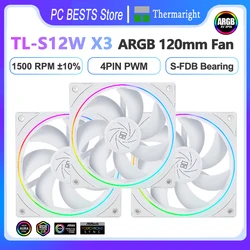 Ventiladores 120mm ARGB PWM Thermalright TL-S12-W – Pack 3 Unidades